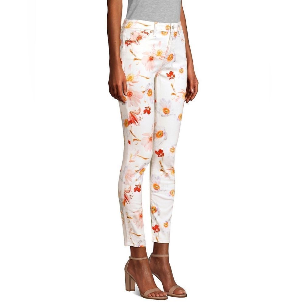 7 For All Mankind Skinny Jeans Bow Blossoms Size 24 NWT